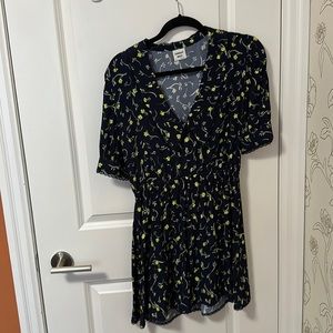 Sunday best navy flowered dress size medium
